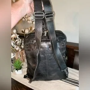 Bed Stu | Bags | Nwt Bed Stu Leather Lafe Backpack Black  display picture 1
